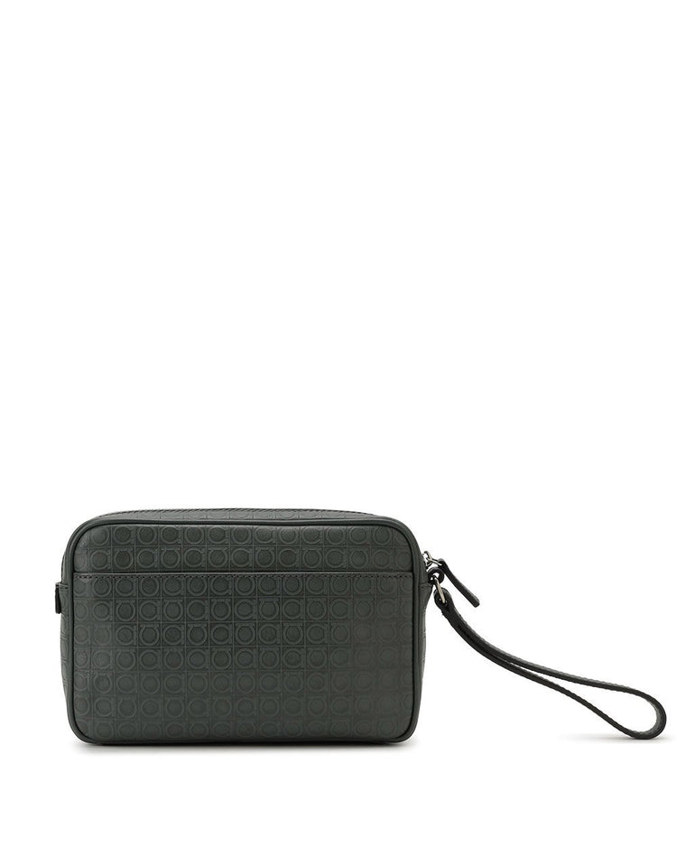 Logo Leather Clutch