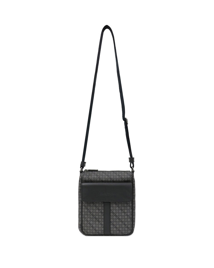Canvas with Calf Skin Shoulder Bag - ISSI Outlet