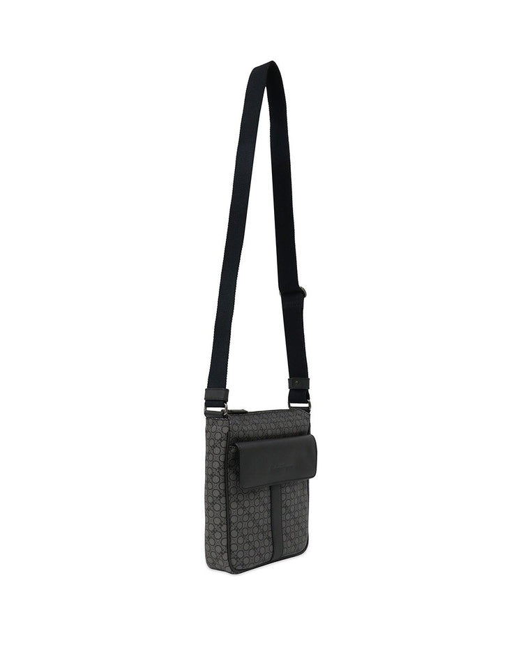 Canvas with Calf Skin Shoulder Bag - ISSI Outlet