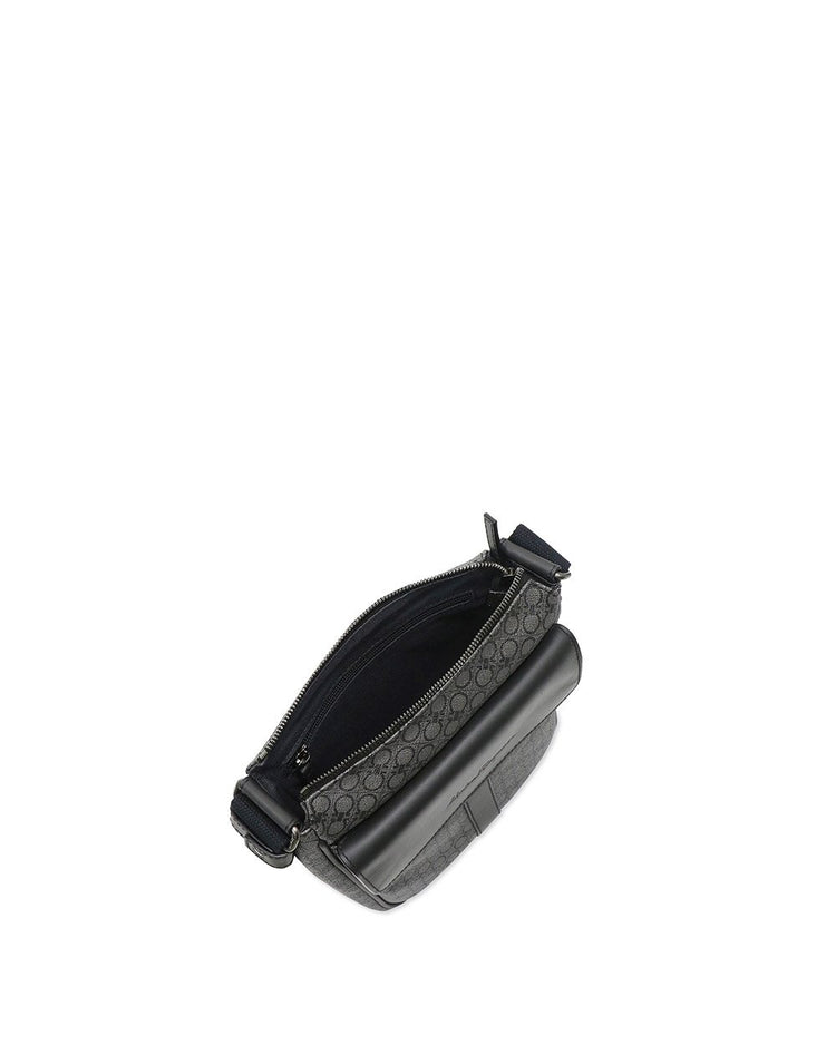 Canvas with Calf Skin Shoulder Bag - ISSI Outlet
