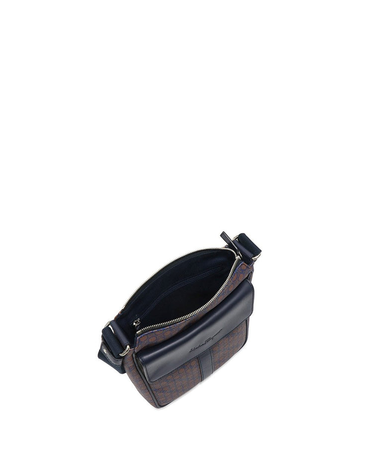 Canvas with Calf Skin Shoulder Bag - ISSI Outlet