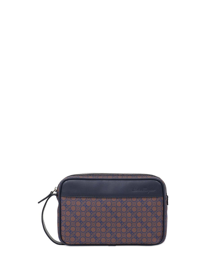 PVC LOGO Color Block Print clutch