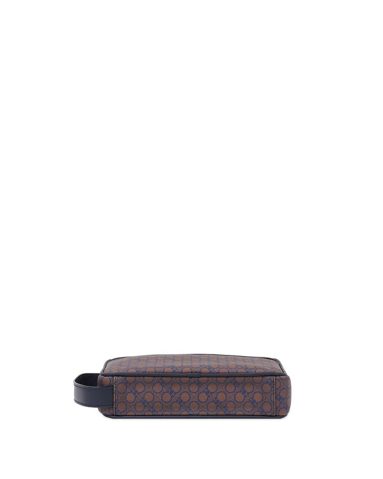 PVC LOGO Color Block Print clutch