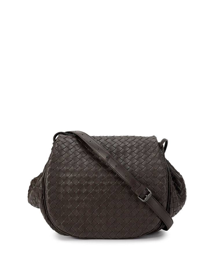 Intrecciato Lamb Leather Shoulder Bag