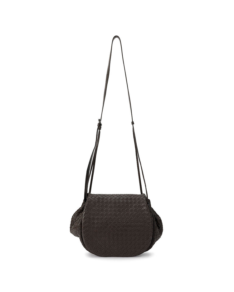 Intrecciato Lamb Leather Shoulder Bag
