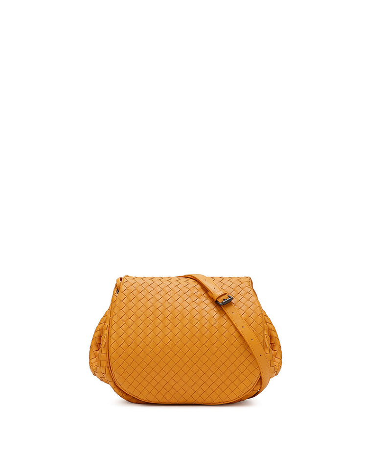 Intrecciato Lamb Leather Shoulder Bag