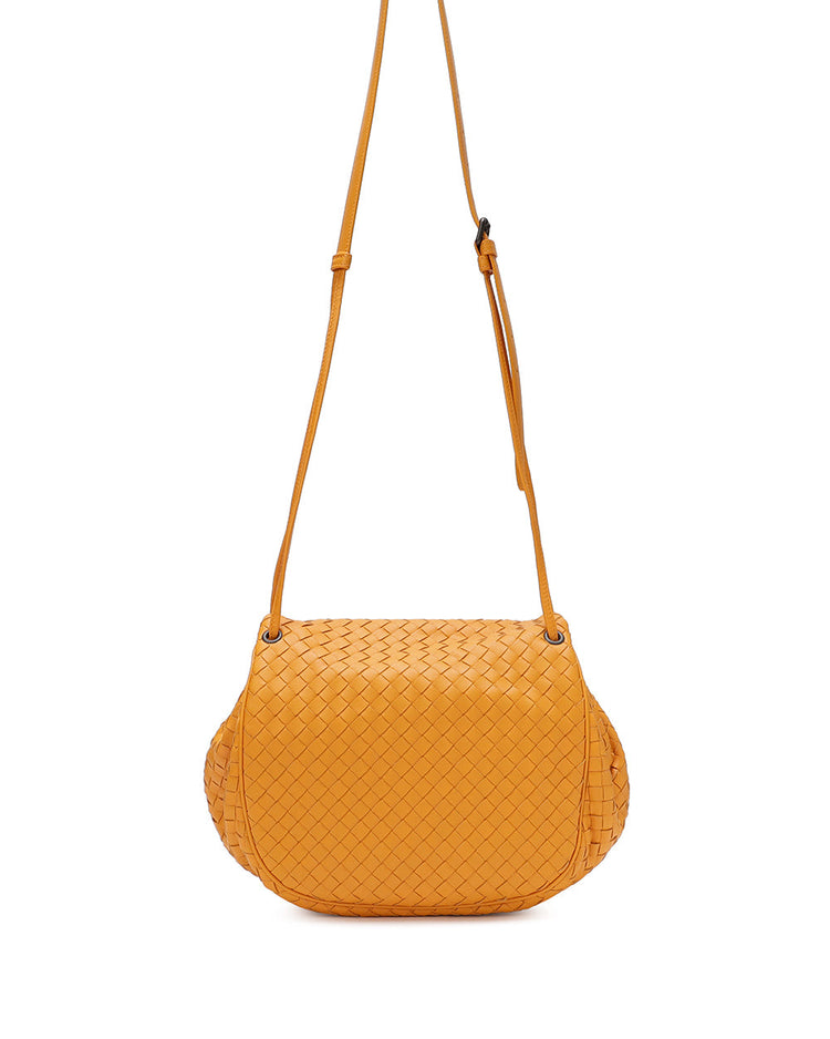 Intrecciato Lamb Leather Shoulder Bag