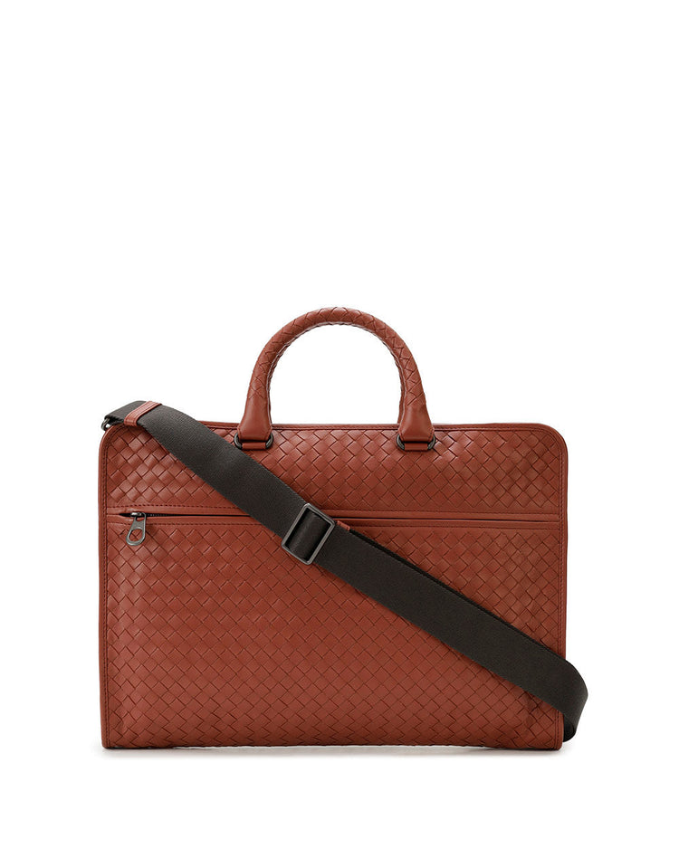 Intrecciato Calf Leather Briefcase