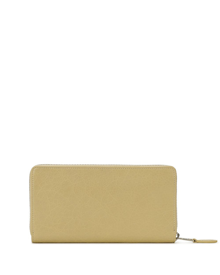 Button Lamb Leather Long Wallet - ISSI Outlet