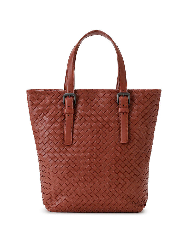 Woven Leather Tote Bag