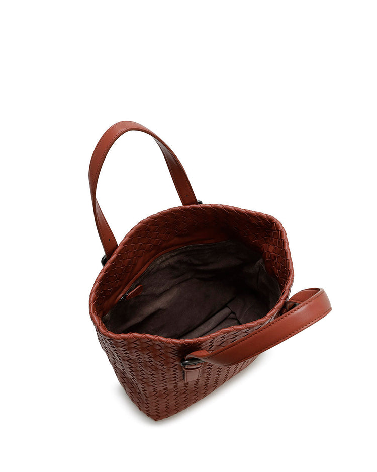 Woven Leather Tote Bag