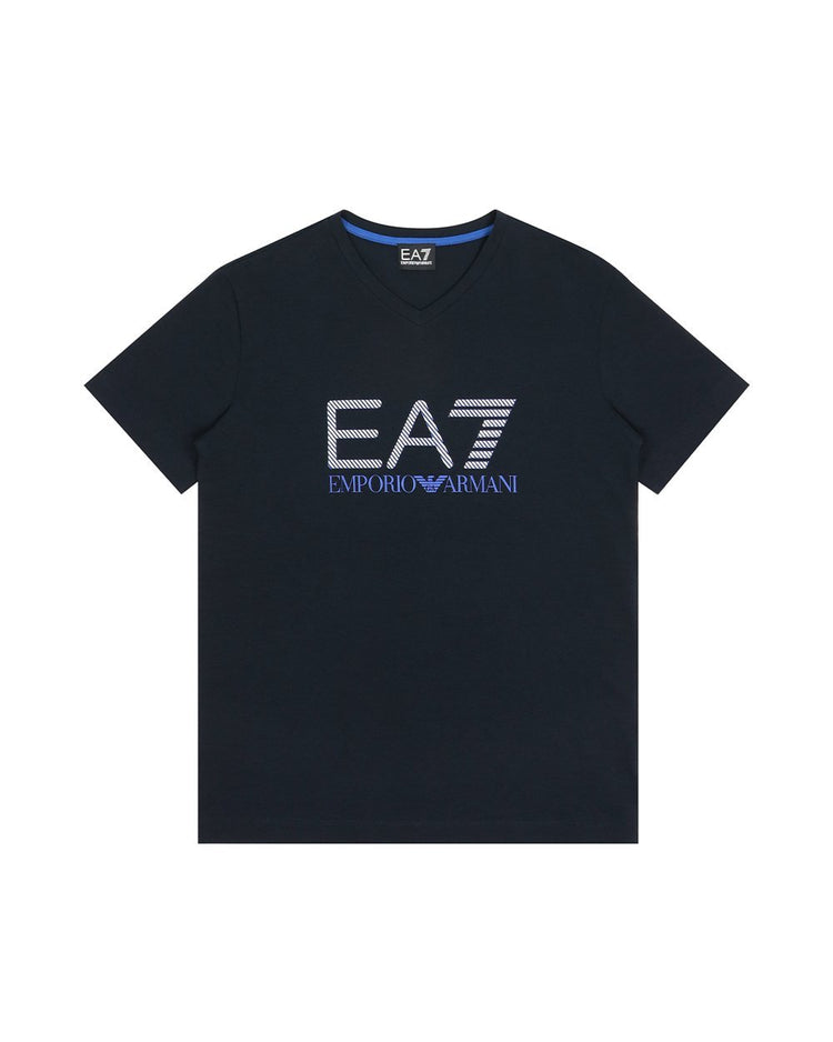 Logo V-Neck Cotton T-Shirt