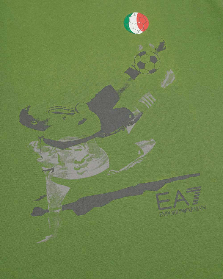 Logo Printed Round Neck Short Sleeved T-Shirt