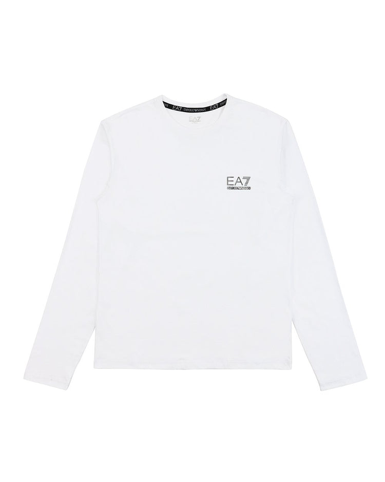 Logo Cotton Round Neck Long Sleeves T-shirt