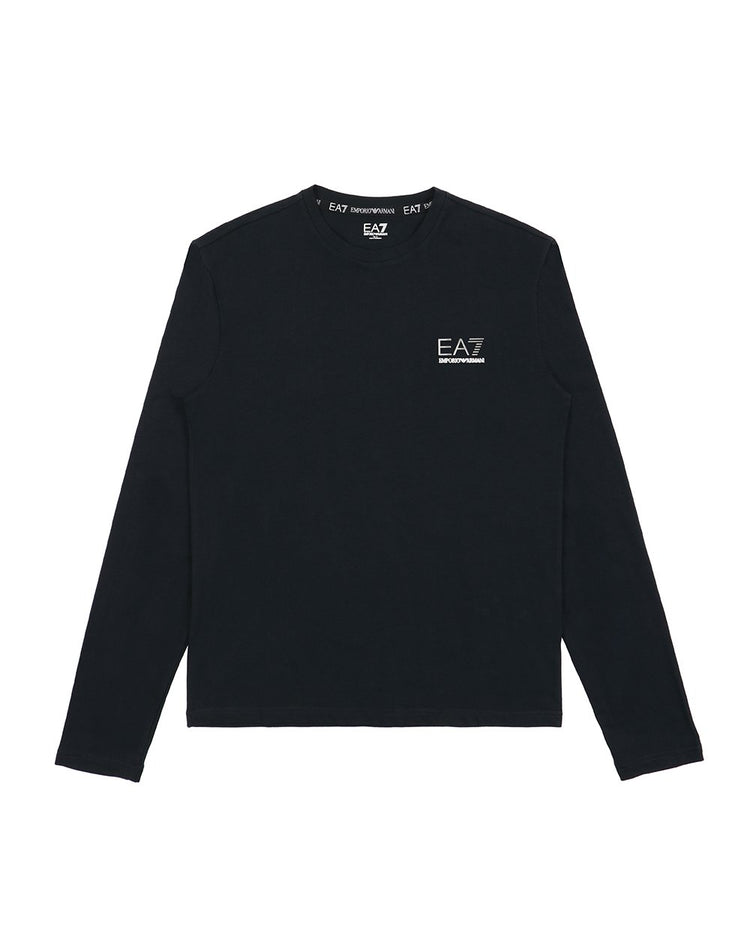 Logo Cotton Round Neck Long Sleeves T-shirt