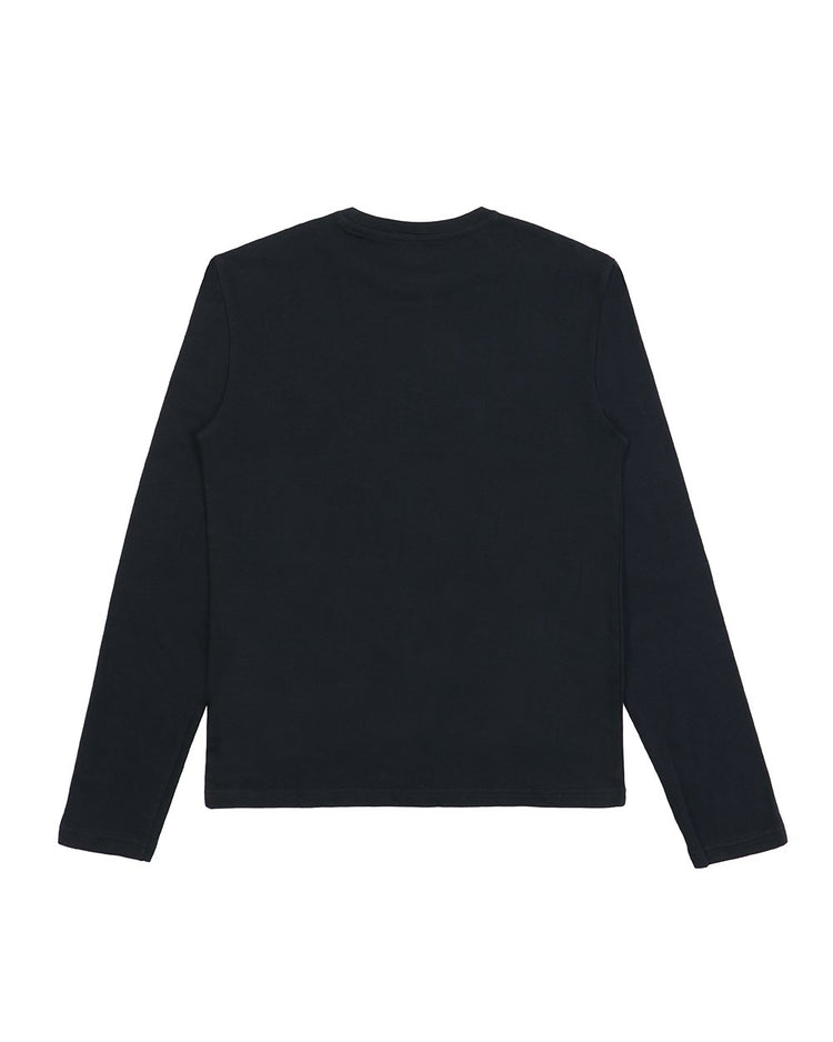 Logo Cotton Round Neck Long Sleeves T-shirt