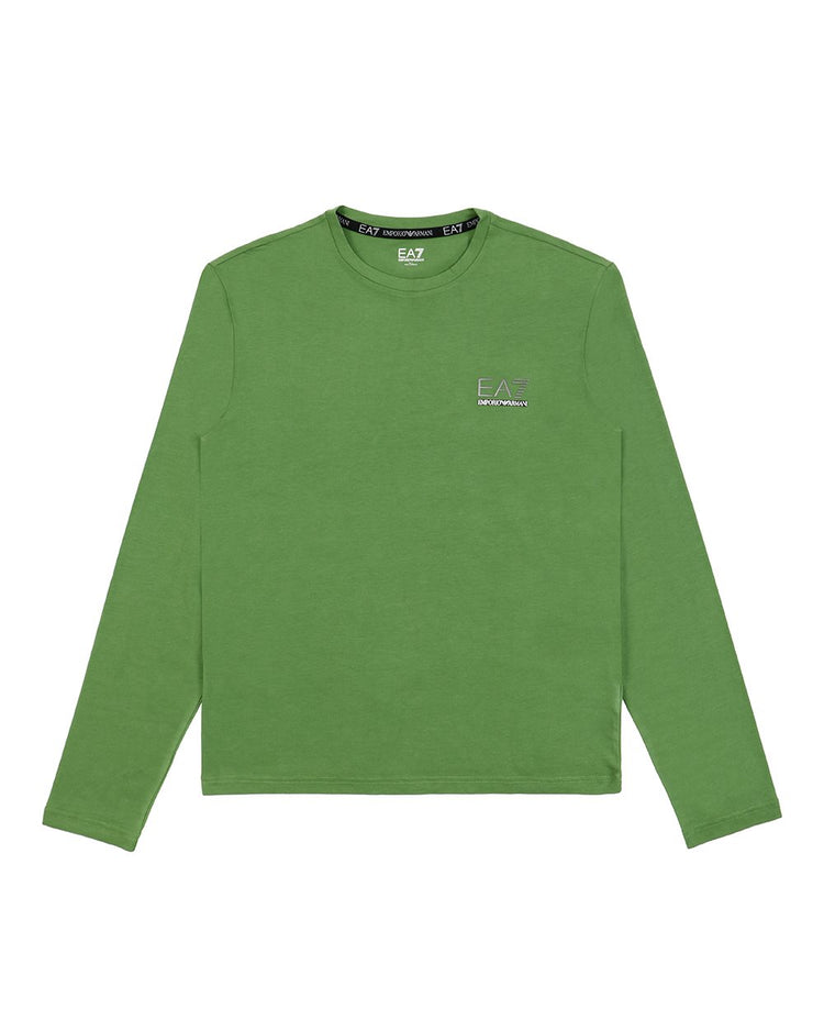 Logo Cotton Round Neck Long Sleeves T-shirt