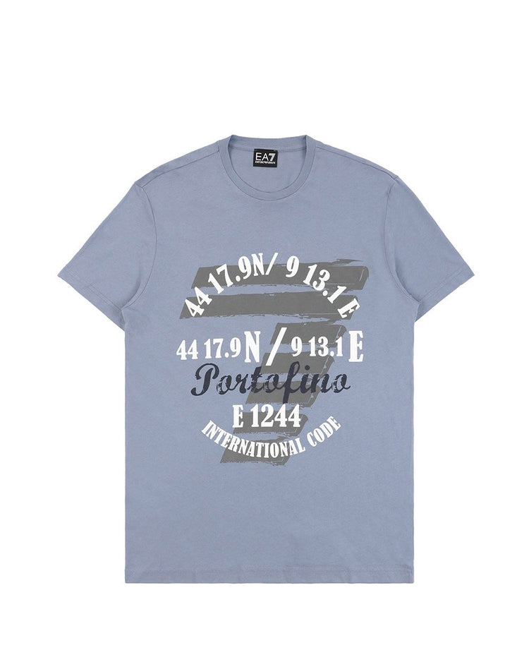 Printed Round Neck Short Sleeved T-Shirt