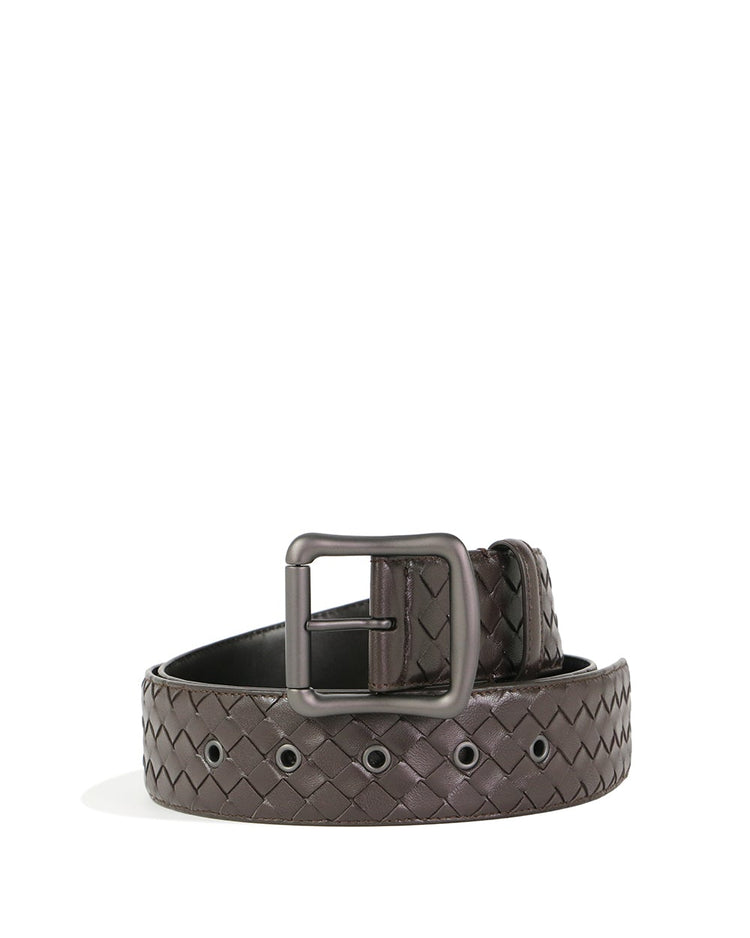 Intrecciato Leather Belt