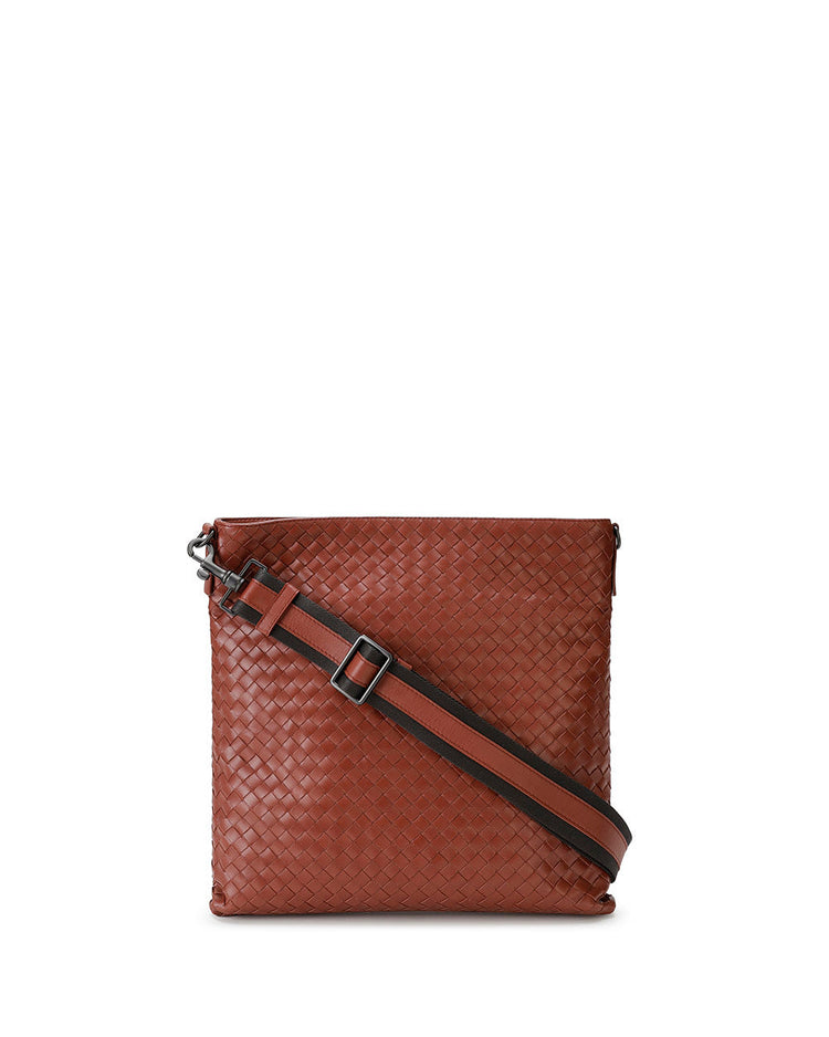 Woven Lamb Leather Shoulder Bag