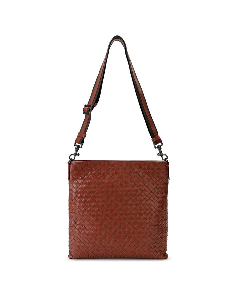 Woven Lamb Leather Shoulder Bag