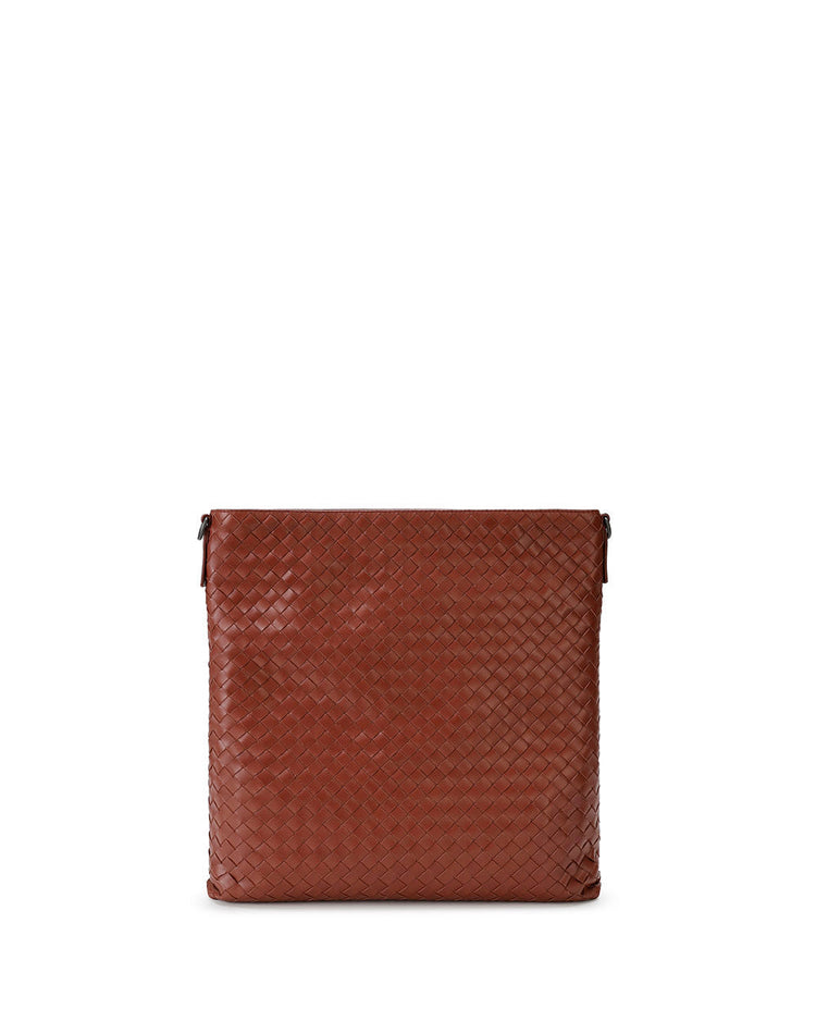 Woven Lamb Leather Shoulder Bag