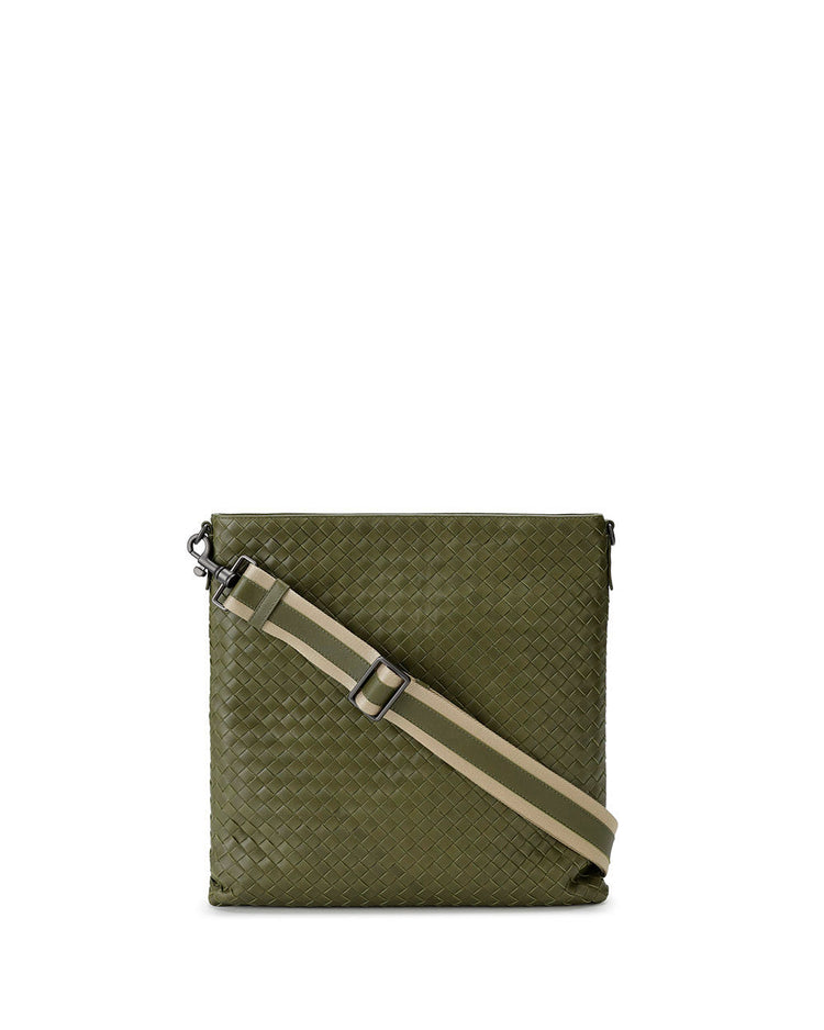Woven Lamb Leather Shoulder Bag