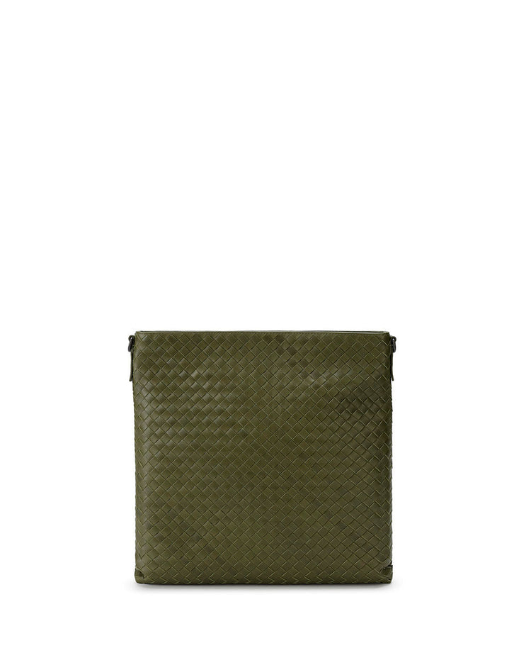 Woven Lamb Leather Shoulder Bag