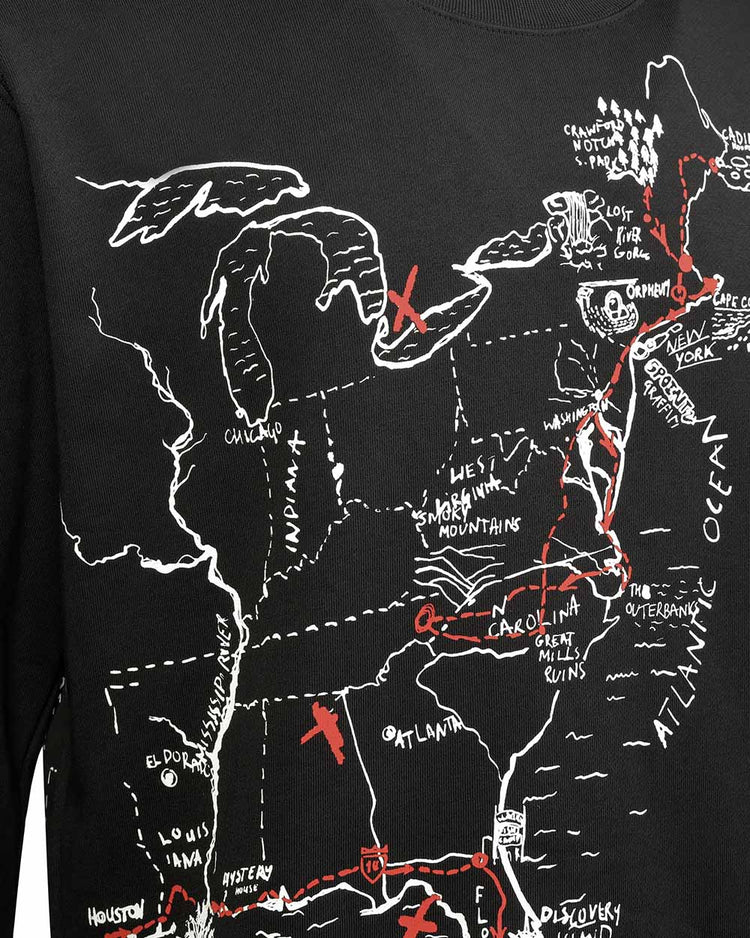 Map Printed Sweatshirt
