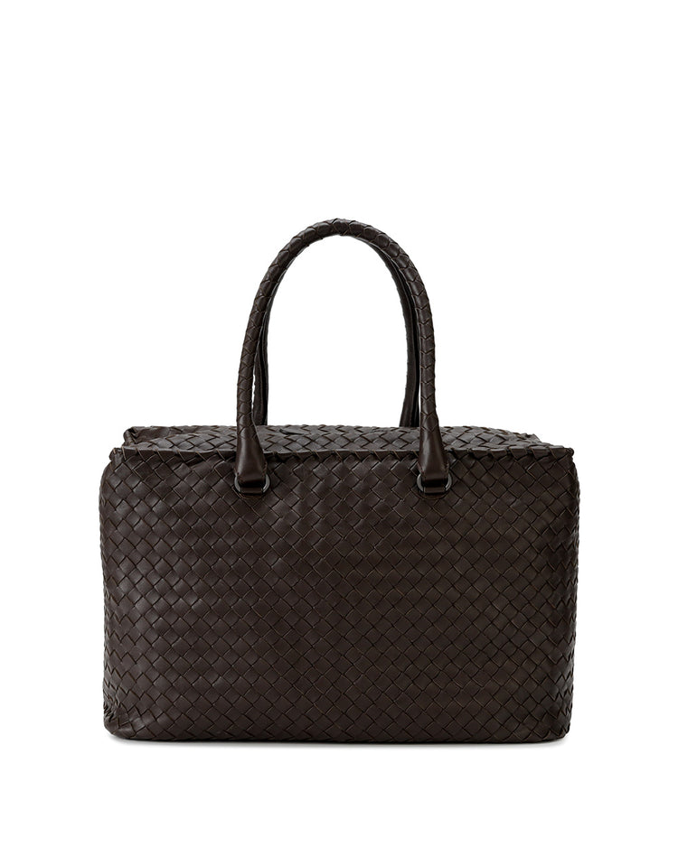 Woven Lamb Leather Handbag