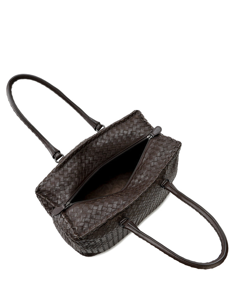 Woven Lamb Leather Handbag