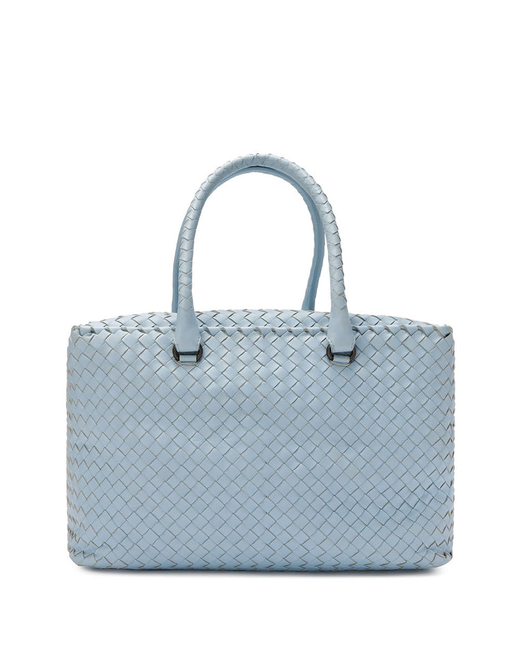 Woven Lamb Leather Handbag