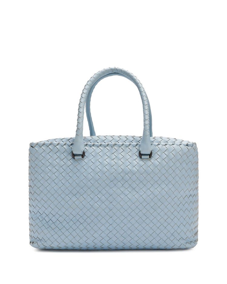 Woven Lamb Leather Handbag