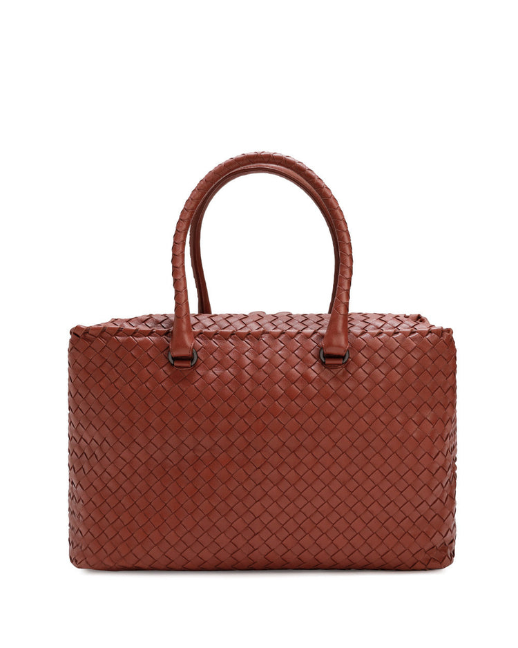 Woven Lamb Leather Handbag