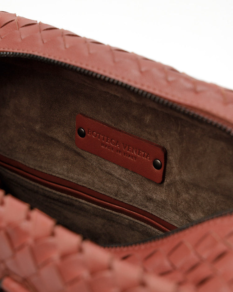 Woven Lamb Leather Handbag