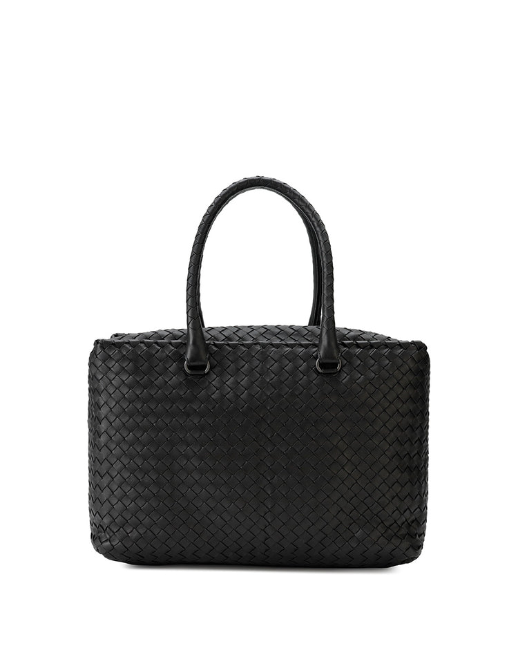 Woven Lamb Leather Handbag