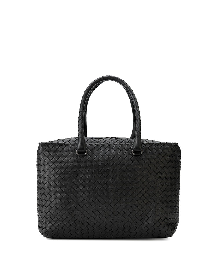 Woven Lamb Leather Handbag