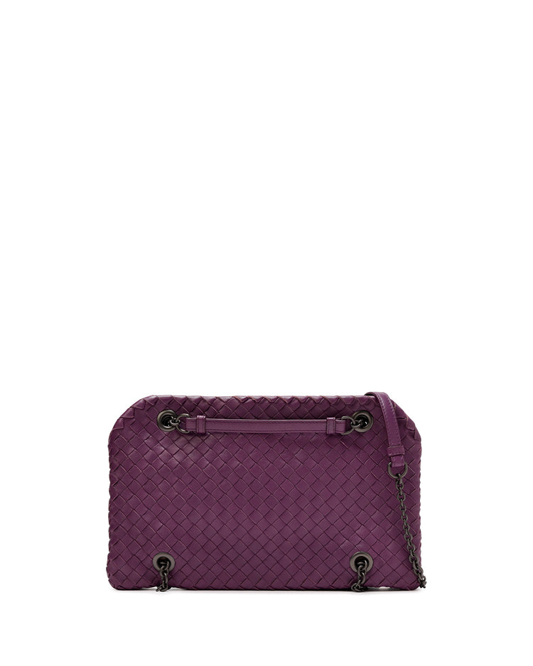 Leather Braided Chain Shoulder Bag