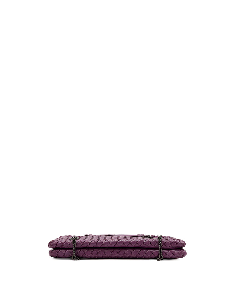 Leather Braided Chain Shoulder Bag