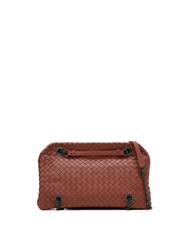 Leather Braided Chain Shoulder Bag