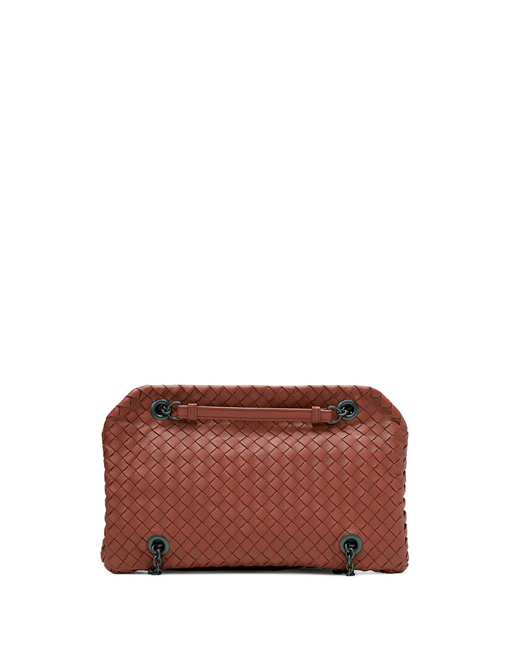 Leather Braided Chain Shoulder Bag