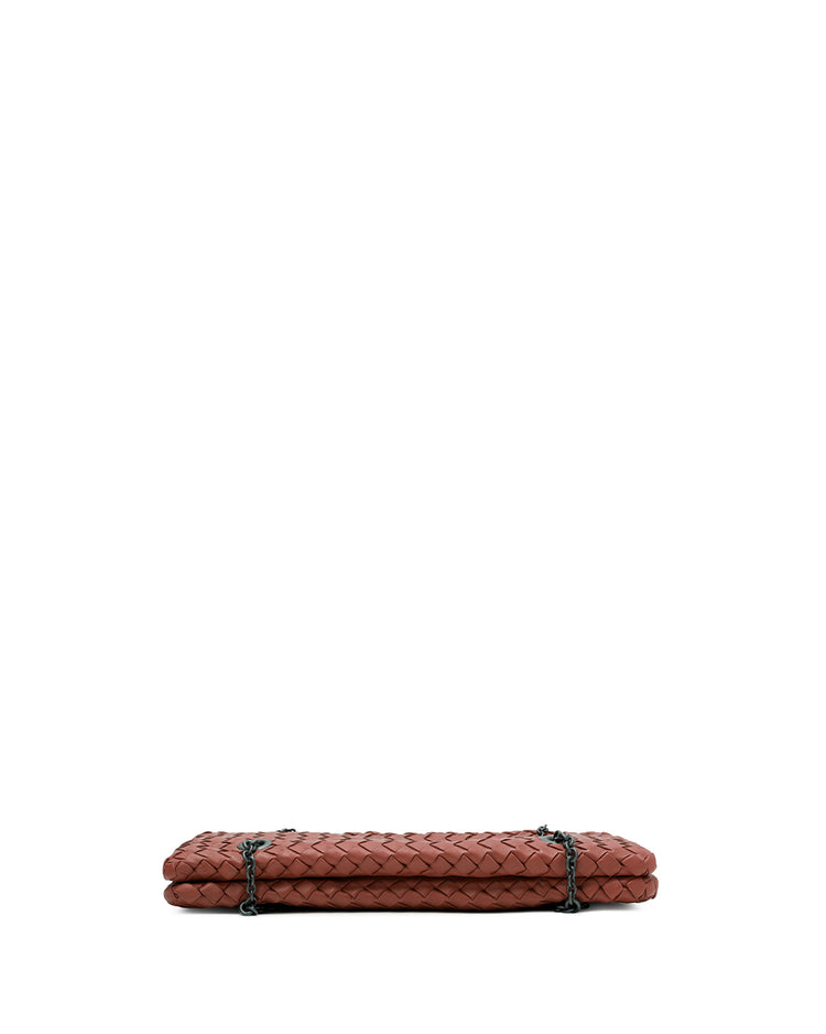 Leather Braided Chain Shoulder Bag