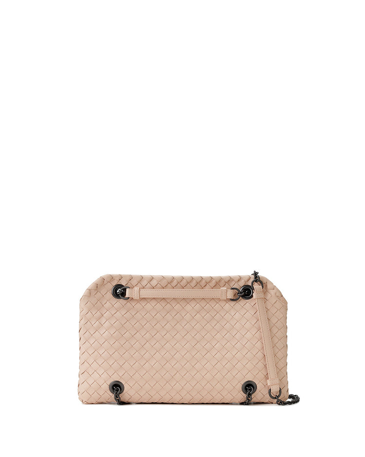 Leather Braided Chain Shoulder Bag