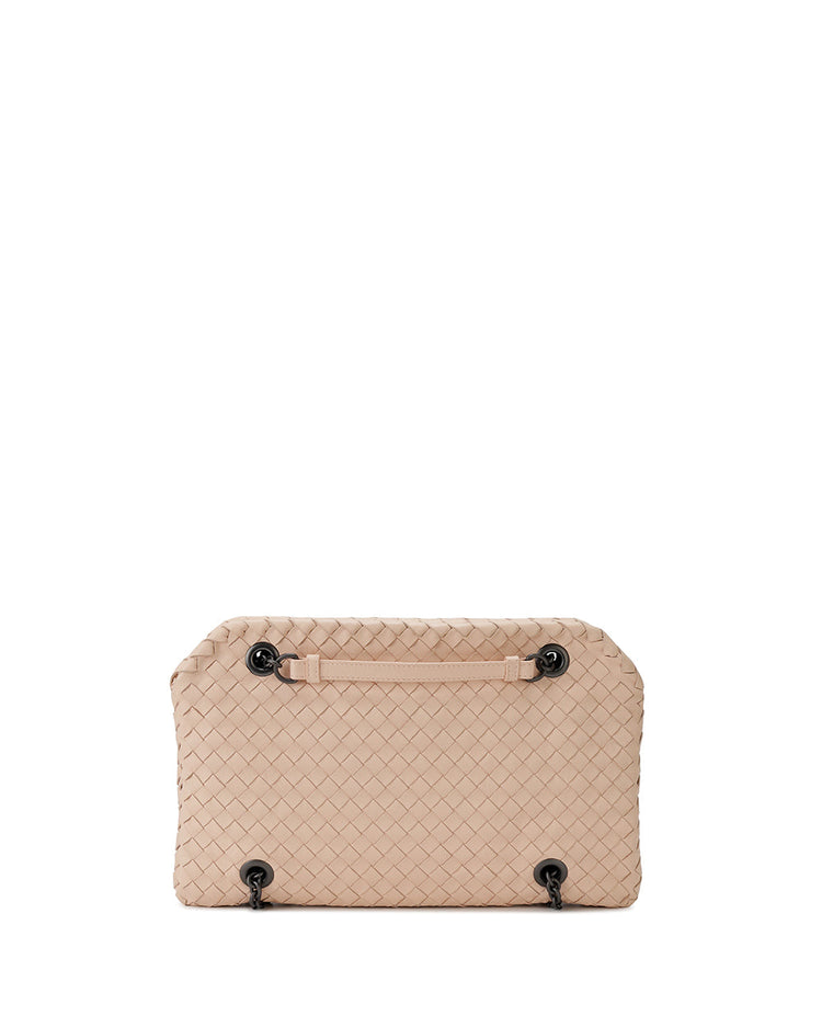 Leather Braided Chain Shoulder Bag
