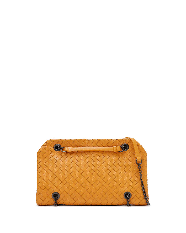 Leather Braided Chain Shoulder Bag