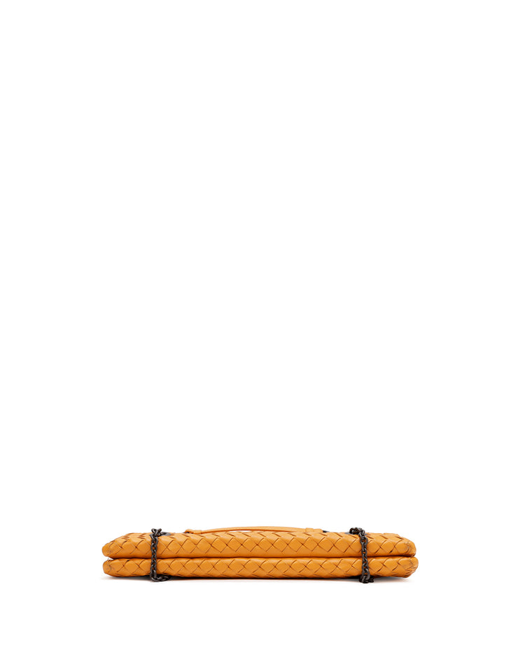 Leather Braided Chain Shoulder Bag
