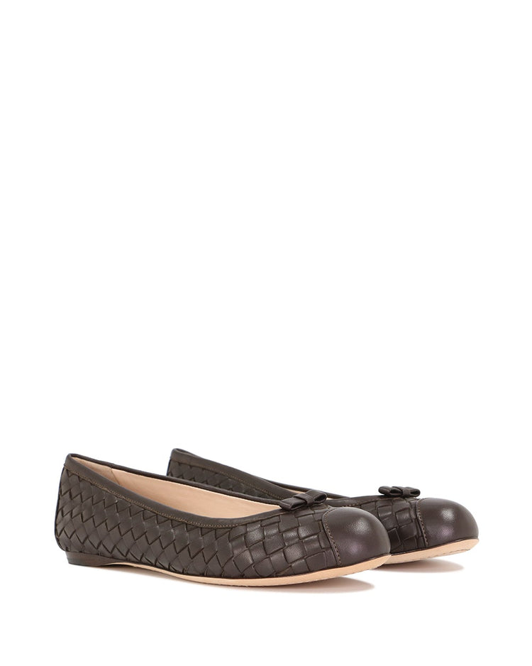 Leather Woven Flats