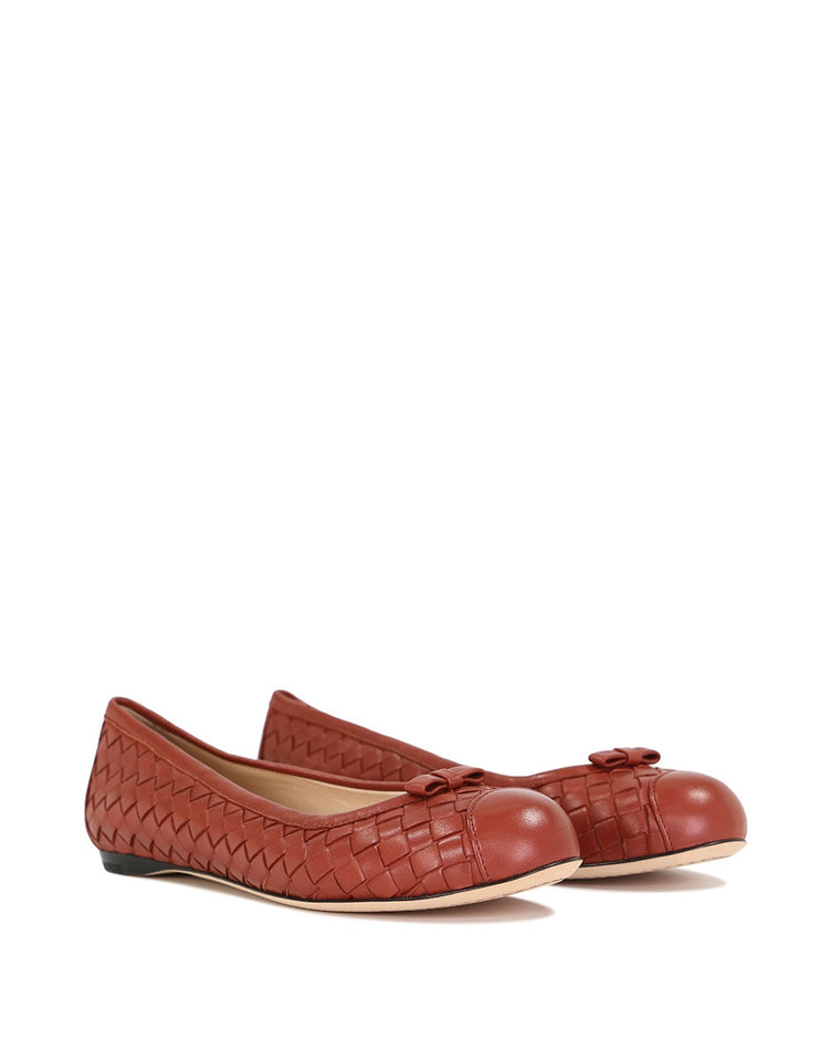 Leather Woven Flats