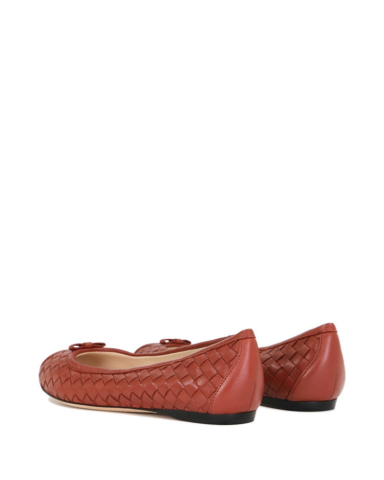 Leather Woven Flats