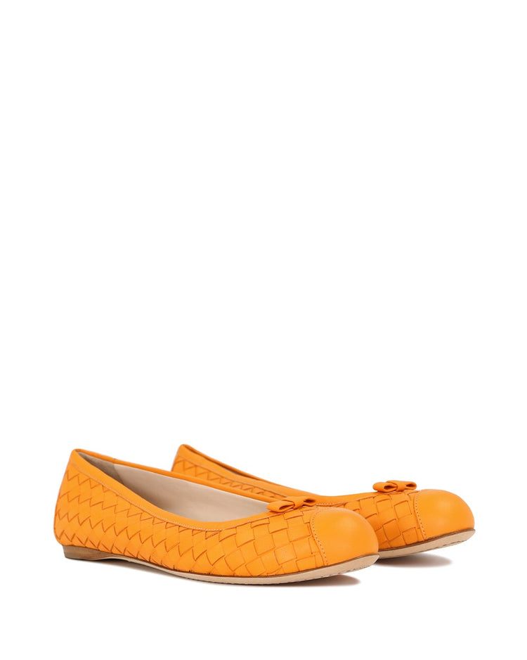 Leather Woven Flats